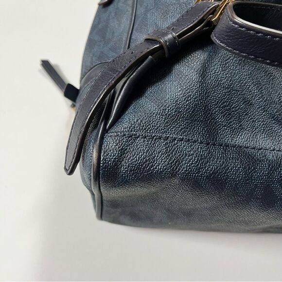 Michael Kors Rhea Medium Blue Logo Backpack - Picture 11 of 15